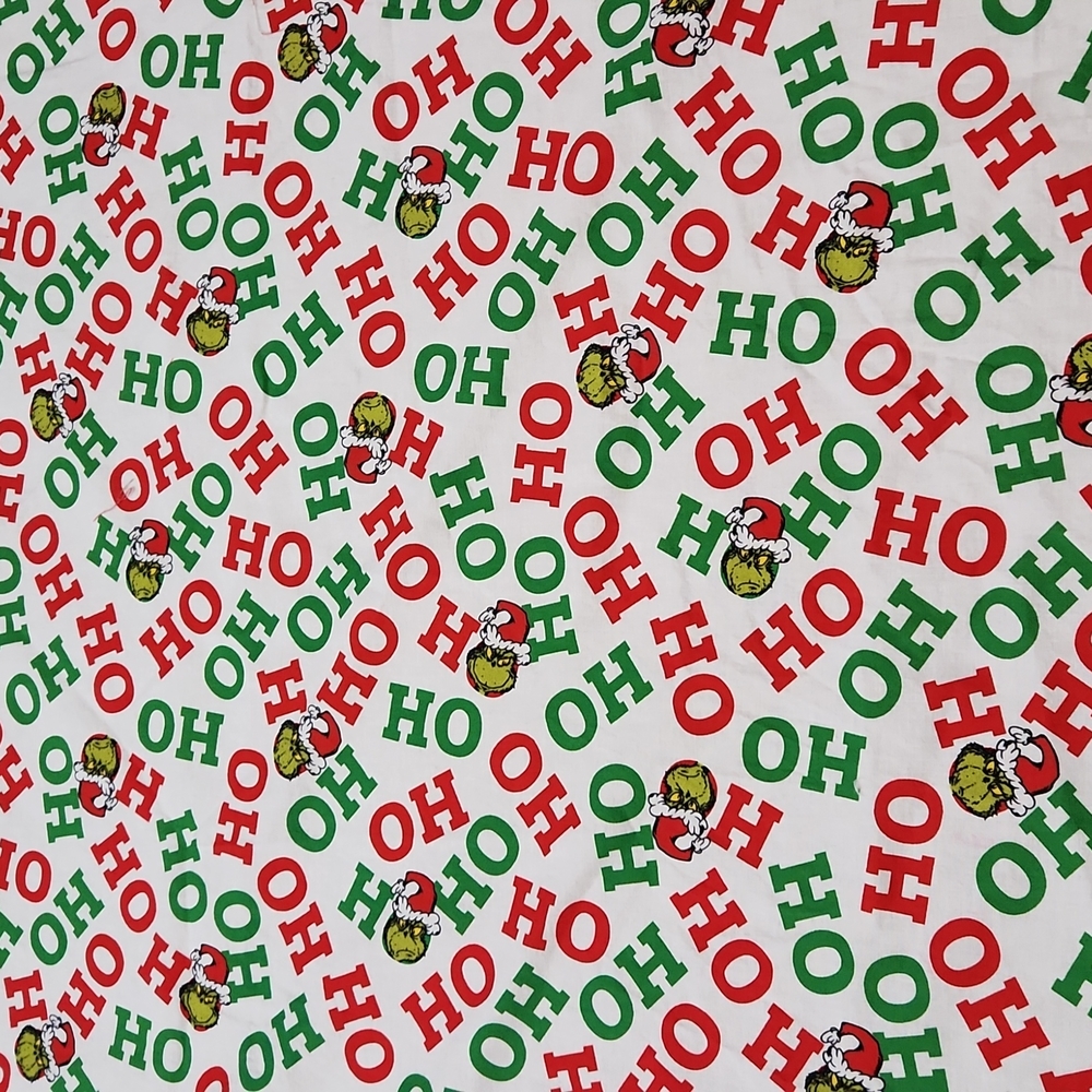 Dr. Suess Grinch fabric hohoho